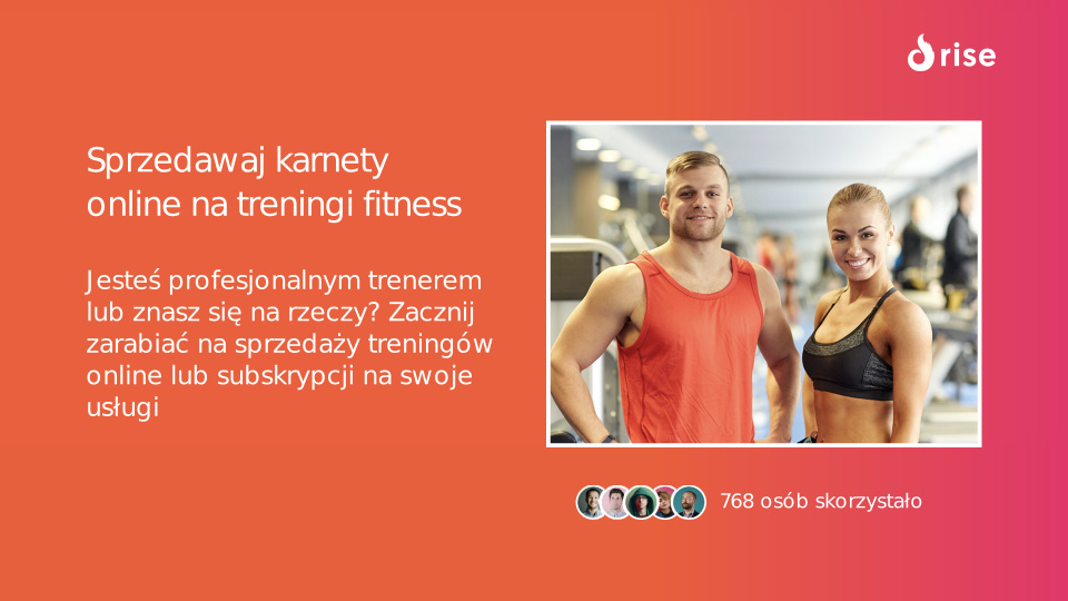 Sprzedawaj karnety online na treningi fitness