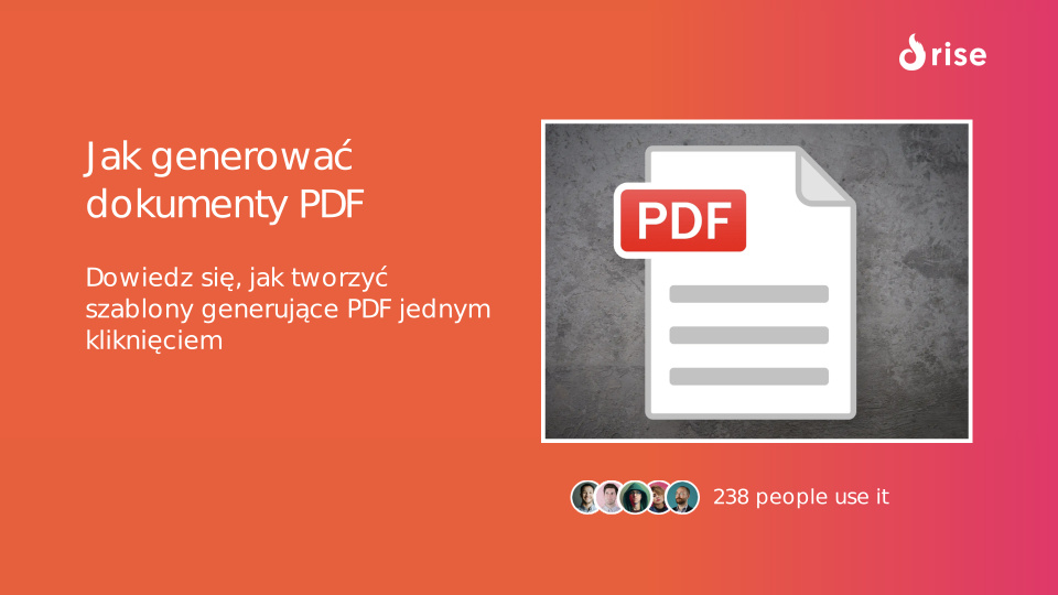 Jak generować dokumenty PDF