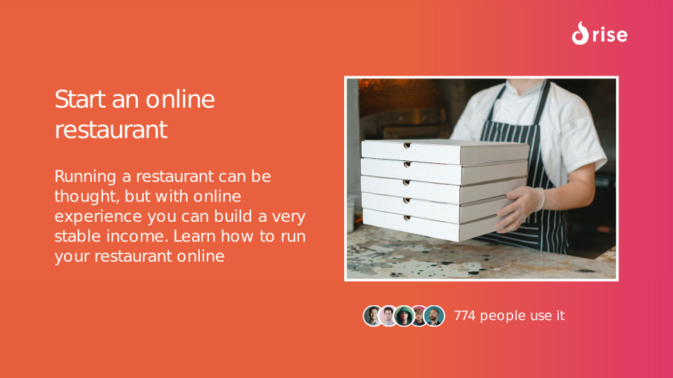 Start an online restaurant