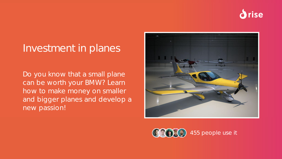 Investment in planes
