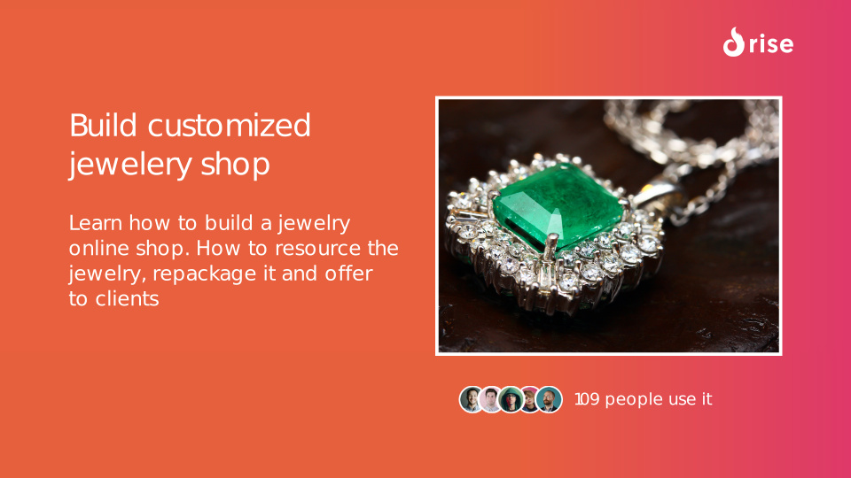 Build customized jewelery shop