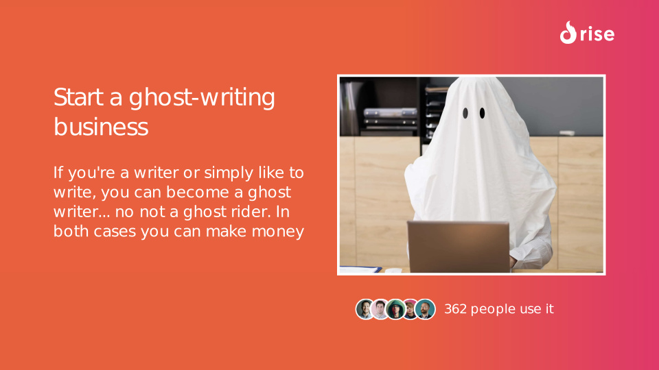 Start a ghost-writing business