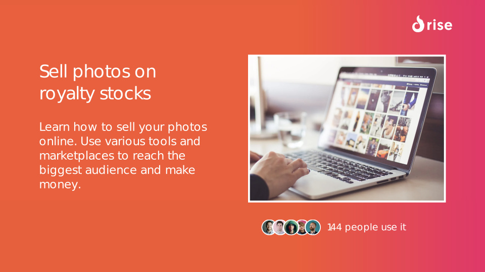 Sell photos on royalty stocks