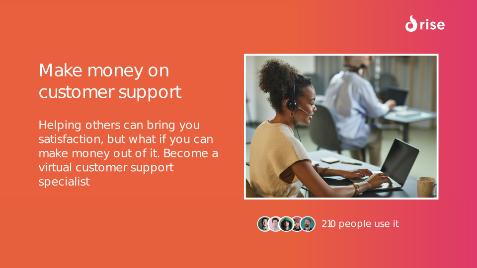 Make money on customer support