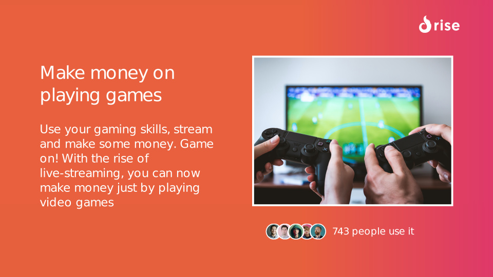 Make money on playing games