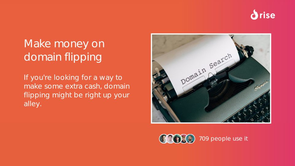 Make money on domain flipping