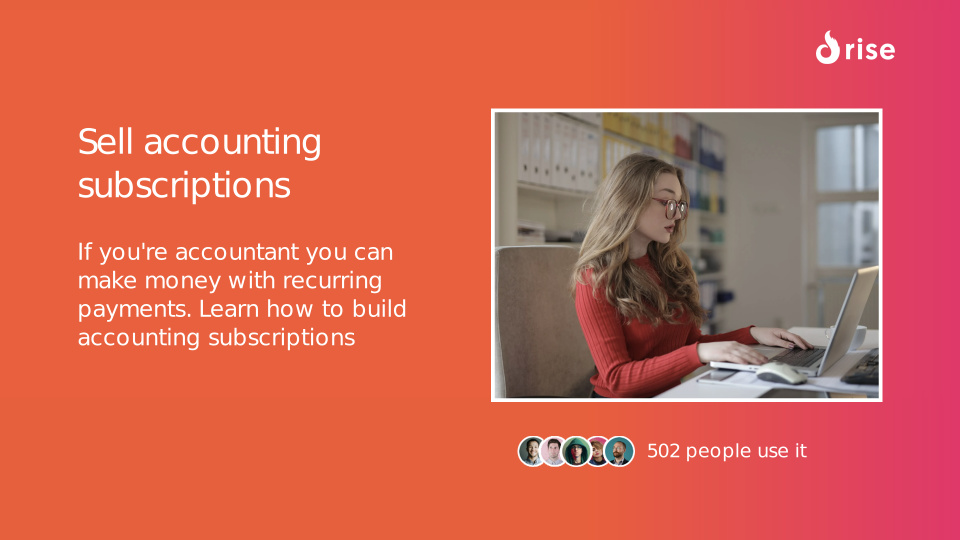 Sell accounting subscriptions