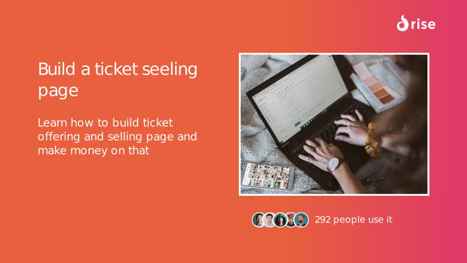 Build a ticket seeling page