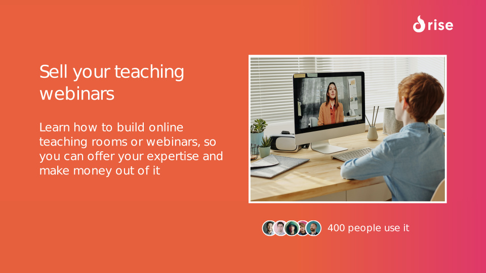 Sell your teaching webinars