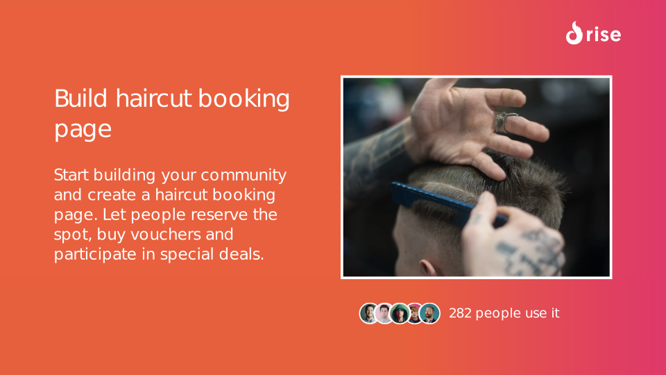 Build haircut booking page