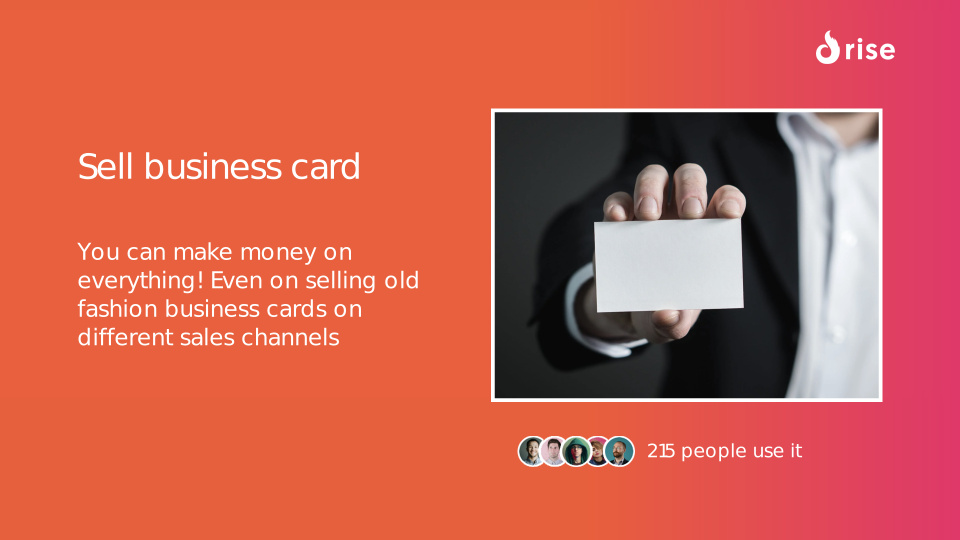 Sell business card