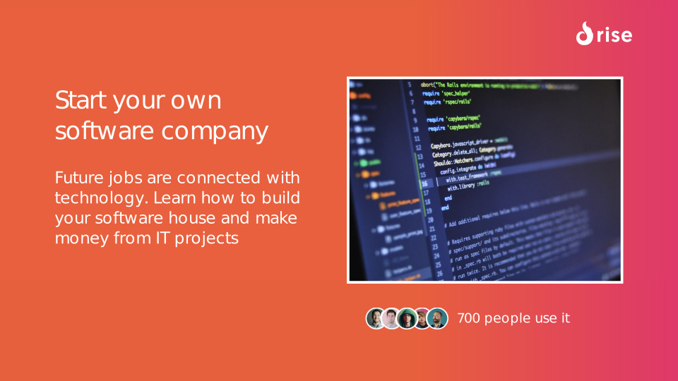 Start your own software company
