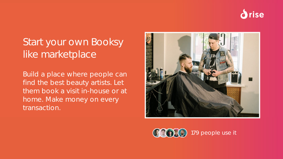 Start your own Booksy like marketplace