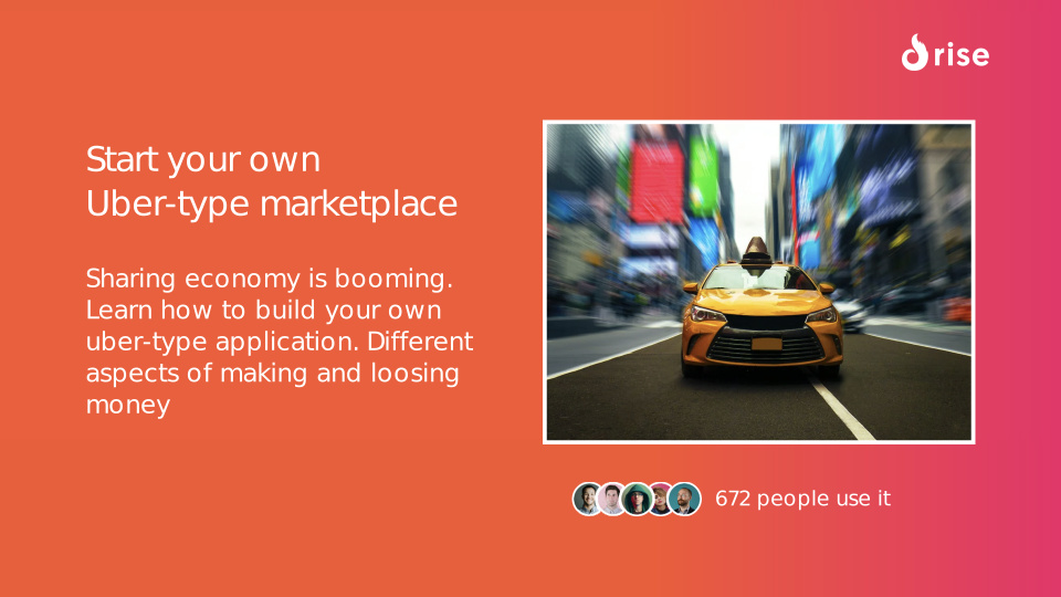 Start your own Uber-type marketplace