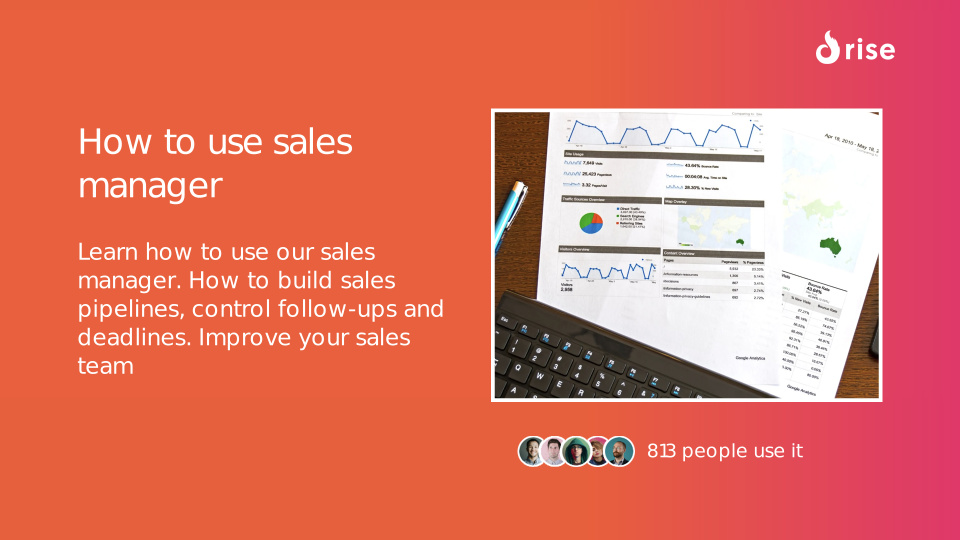 How to use sales manager
