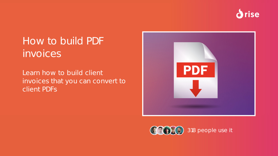How to build PDF invoices