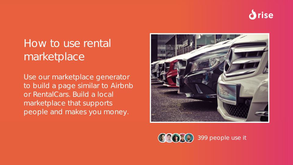How to use rental marketplace